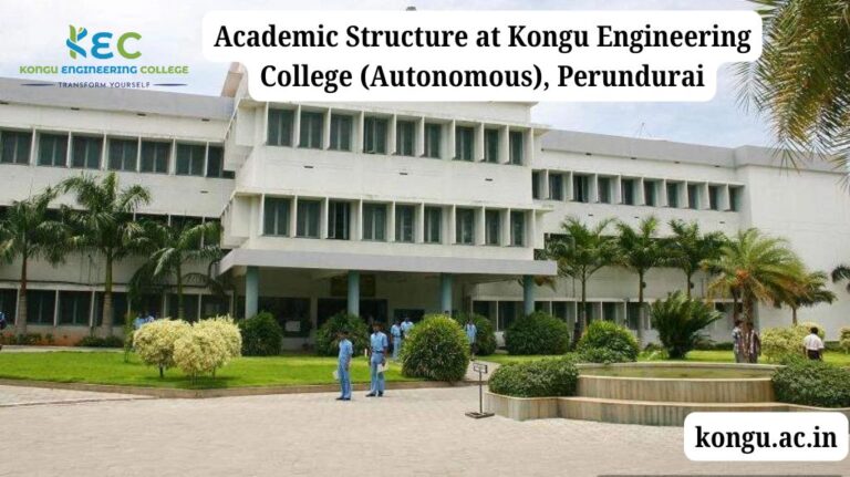 Academic Structure at Kongu Engineering College (Autonomous), Perundurai